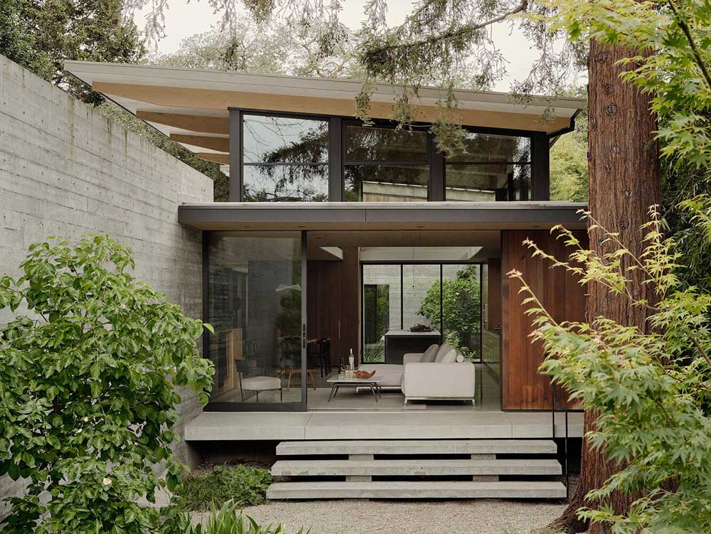 طراحی یک خانه مدرن با طبیعت در پالو آلتو، ایالات متحده آمریکا