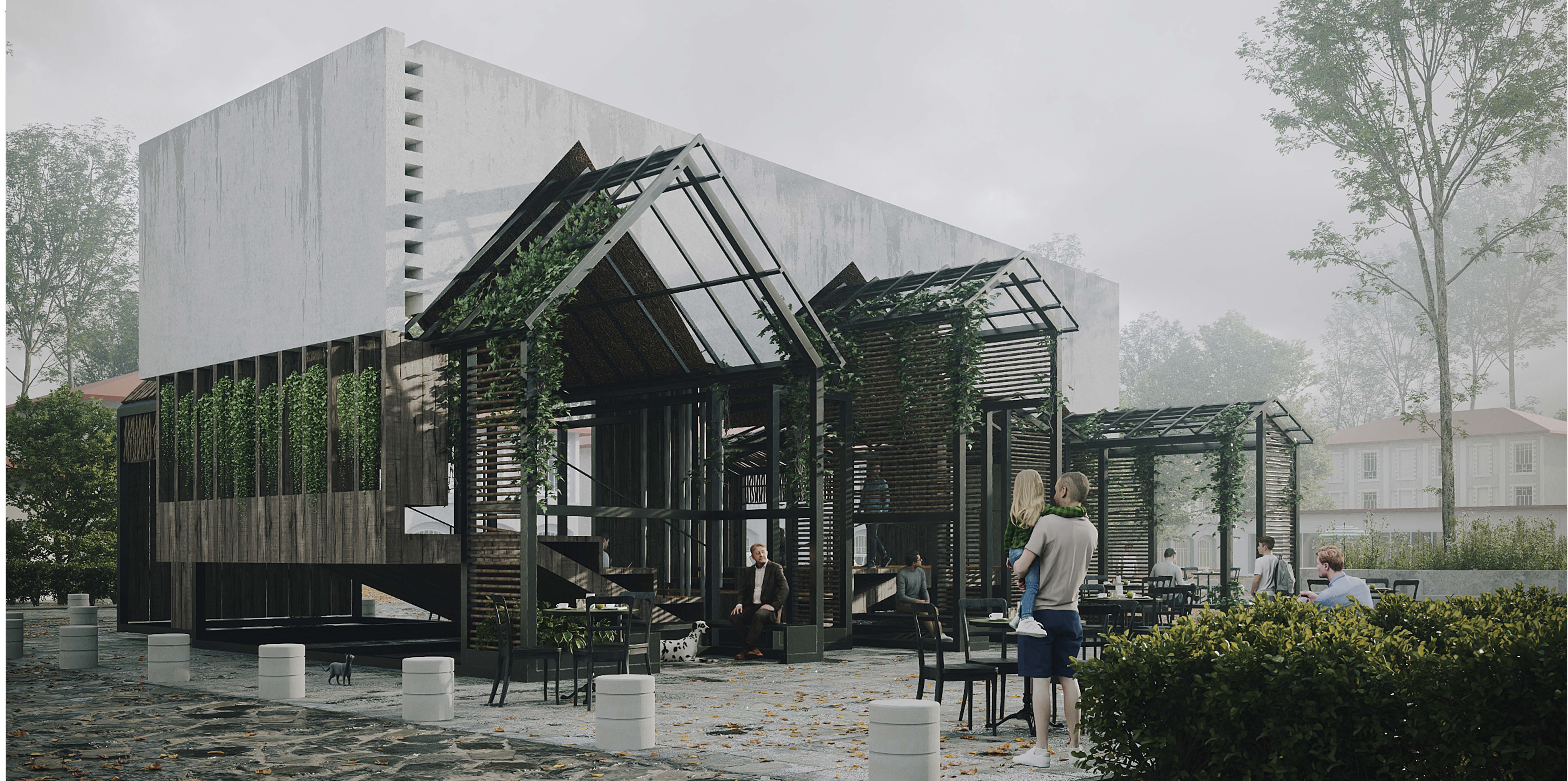 GUIZZO,A Tea House in Rasht Shahrdari Square